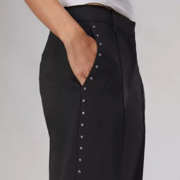 Rag & Bone | Women’s Black Cosette Stud Detail Pant Size 4 Wool Blend - Picture 2 of 10